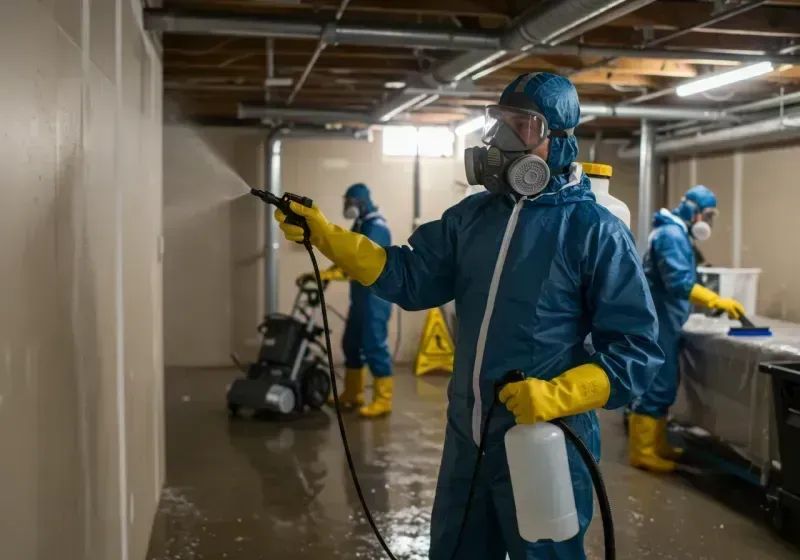 Basement Sanitization and Antimicrobial Treatment process in DeFuniak Springs, FL